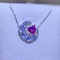 1 Carat Moissanite 925 Sterling Silver Heart Necklace